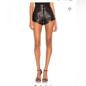 LPA  100% Leather Relaxed Cuff Short, XS